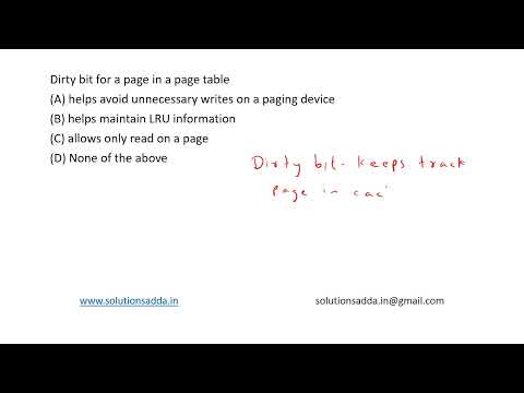 ISRO 2015 | OS | DIRTY BIT | PAGE TABLE | ISRO TEST SERIES| SOLUTIONS ADDA | EXPLAINED BY ISRO AIR-1