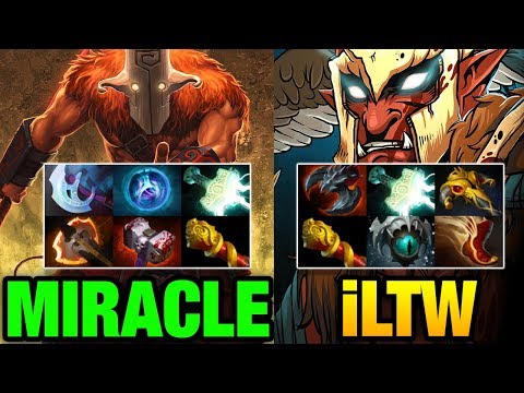 Miracle- [Juggernaut] VS iLTW [Trollwarlord] Full Slotted Carries Dota 2