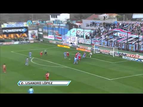 Gol de López. Arsenal 1- Argentinos 0. Torneo Inicial. Tercera Fecha. Fútbol para Todos