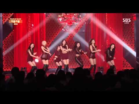(1080p) 141116 AOA -  Like a Cat @ Inkigayo Comeback Stage