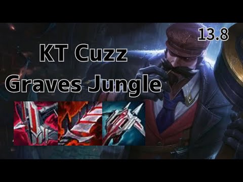 KT Cuzz Graves Jungle vs T1 Oner Diana - KR Ranked Patch 13.8