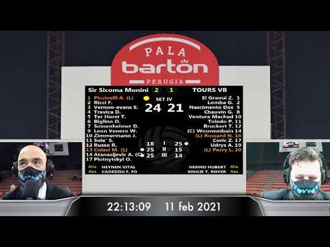 Sir Sicoma Monini Perugia vs Tours VB