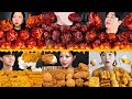 Spicy Buldak Chicken VS Cheesy Bburinkle Chicken ASMR MUKBANG Compilation