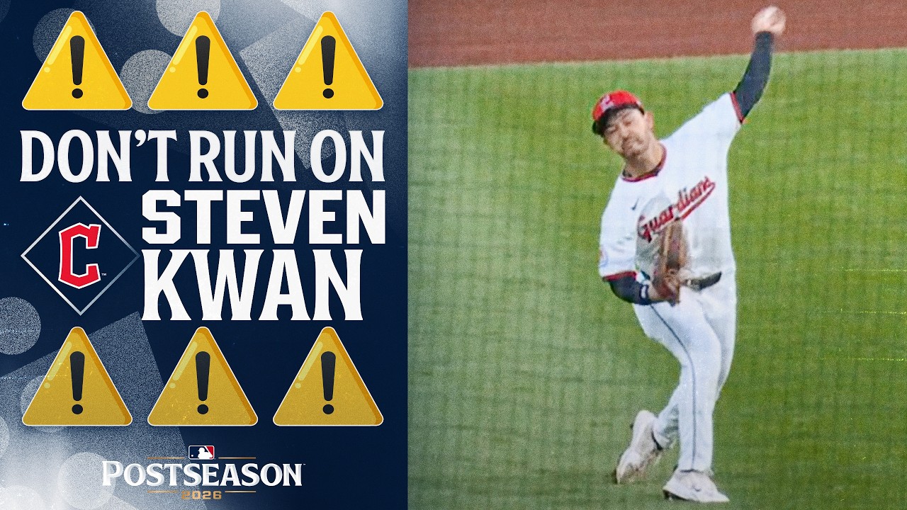 DON’T RUN ON STEVEN KWAN! 😳 Steven Kwan unleashes an IMPRESSIVE assist to throw out a runner!