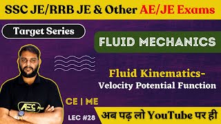 Velocity Potential Function - Fluid Mechanics | ME/Civil Engineering |SSC JE 2023/RRB JE 2023/DDA JE