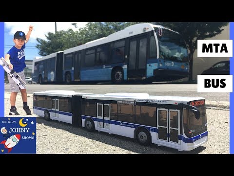 MTA Bus For Kids New York City MTA Articulated M34 Crosstown Manhattan Toy Bus Video