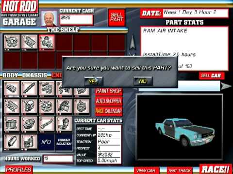 hot rod american street drag pc cheats