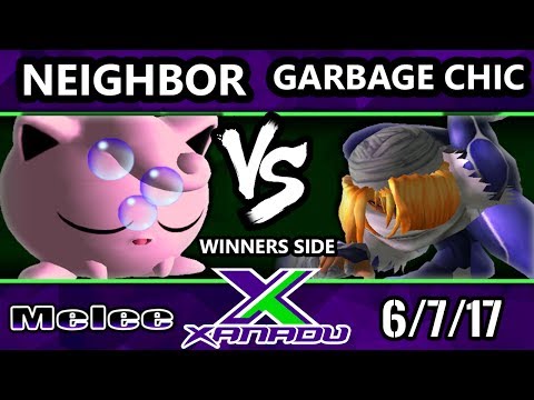 S@X 205 - Neighbor (Jigglypuff) Vs. Garbage Chic (Sheik) - Smash Melee Tournament - SSBM