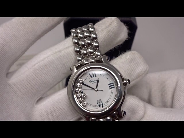 Vídeo relacionado con ROUHO Cierre Desplegable de Acero Inoxidable, Hebilla Plegable con Apertura por Botón para Chopard Happy Diamonds-C1 14mm