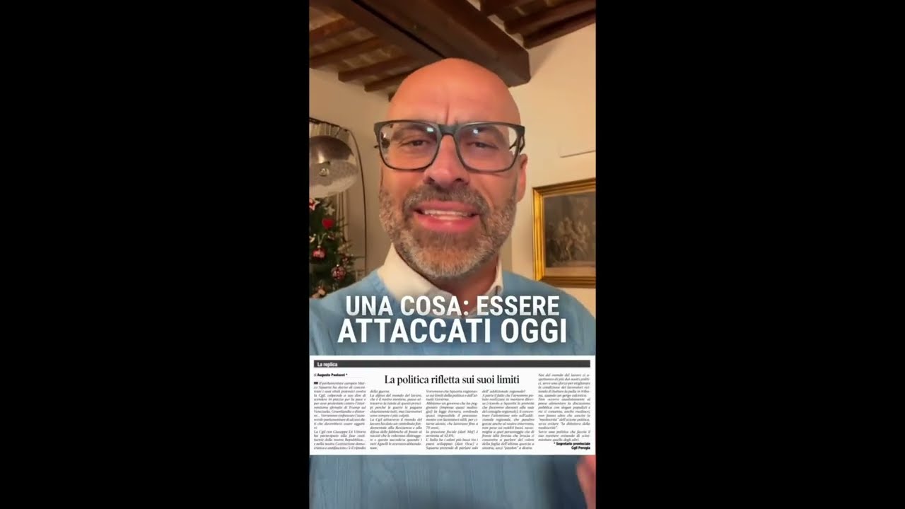MARCO SQUARTA: "AVETE VISTO? LA CGIL MI HA ATTACCATO CON UN ARTICOLO SU UN GIORNALE"