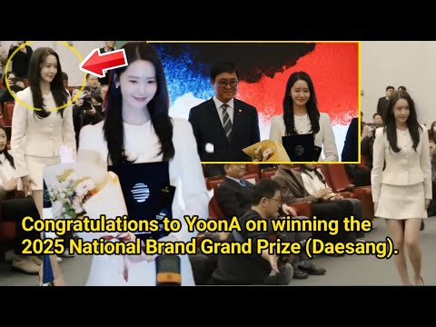 Congratulations to YoonA on winning the 2025 National Brand Grand Prize (Daesang).