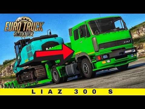CZECH truck LIAZ 300s pulling 39 ton EXCAVATOR | ETS 2 Gameplay