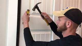 Installing flush mount handle on sliding interior doors
