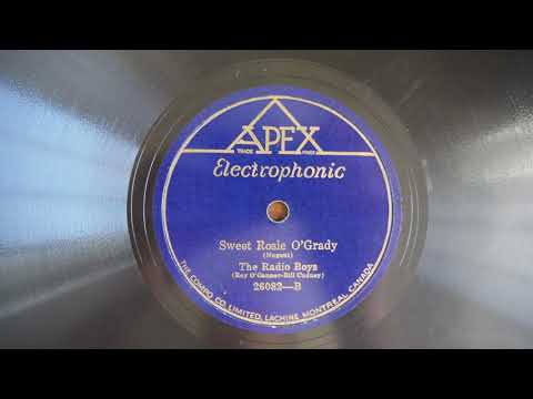 78RPM The Radio Boys ‎– Sidewalks Of New York, Sweet Rosie O'Grady 1928 Apex ‎– 26082 Novelty
