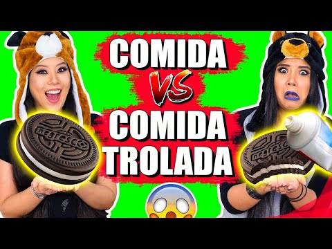 COMIDA NORMAL VS COMIDA TROLADA !! | Blog das irmãs Video