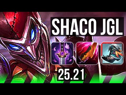 SHACO vs KHA'ZIX (JGL) | 17/1/7, Legendary, 6 solo kills, Rank 8 Shaco | EUW Grandmaster | 25.21