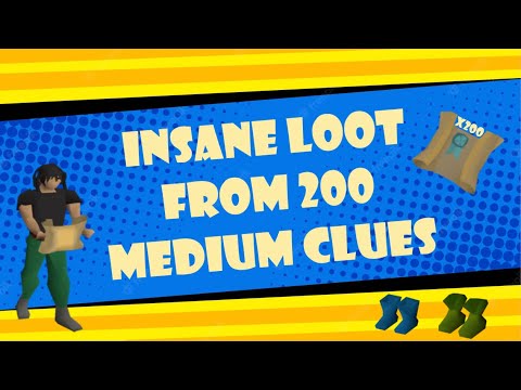 Loot from 200 Medium Clues! - VERY LUCKY! - OSRS