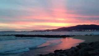 Atardece y anochece en la bahía de Palma, el 02/03/14