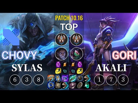 DRX Chovy Sylas vs Gori Akali Top - KR Patch 10.16