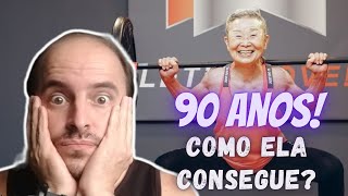 Como essa SENHORA de 90 ANOS consegue tanta DISPOSIO  E ainda  professora de GINSTICA.