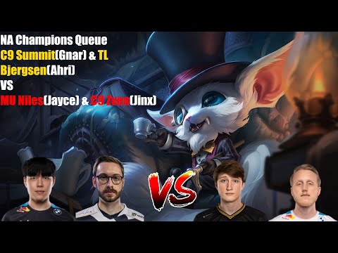 NA Champions Queue Vod -  C9 Summit(Gnar) & TL Bjergsen(Ahri) VS MU Niles(Jayce) & C9 Zven(Jinx)