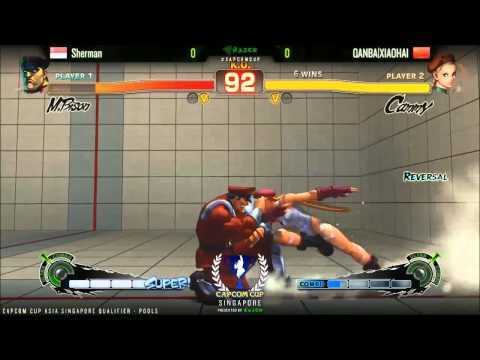 SSF4AE Sherman vs QANBA XIAOHAI - CAPCOM-Cup Asia SINGAPORE Qualifiers