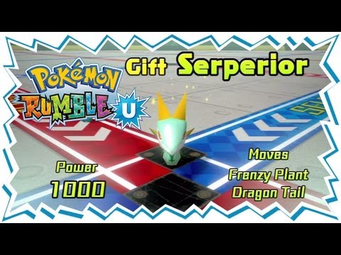 Pokemon Rumble U Passwords - Gift Serperior: 1000 Power | Frenzy Plant | Dragon Tail [North America]