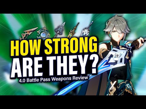NEW BP WEAPONS WORTH GETTING? Battle Pass Weapon Review | Genshin Impact 4.0