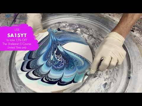 185. Sheleeart Australian Fluid Artist - Tail Feather Swirl - *30k E-Course Giveaway*