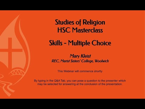 SOR HSC Masterclass #6 - Multiple Choice