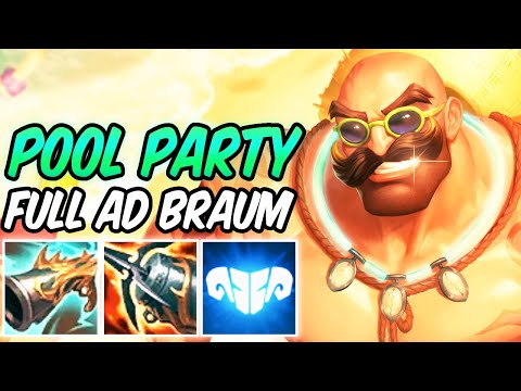 FULL CRIT AD BRAUM MID POOL PARTY | New Build & Runes | League of Legends