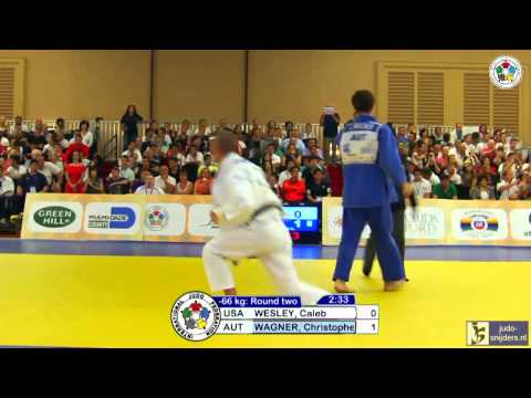 Judo World Championships Cadets Miami 2013: Wesley (USA) - Wagner (AUT) [-66kg]
