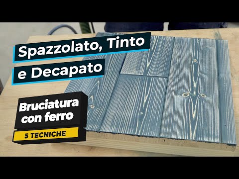 LEGNO SPAZZOLATO E DECAPATO - Bruciatura con piastra metallica rovente - Abbonati al mio Tipeee