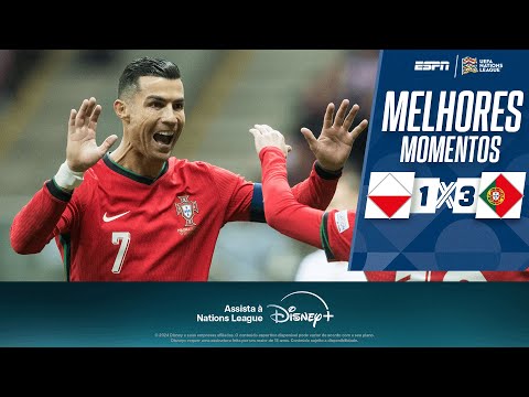 Gols e lances de Polonia x Portugal