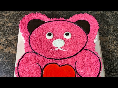 How to make black Forest teddy bear cake decoration, simple design🧸❤️🧸