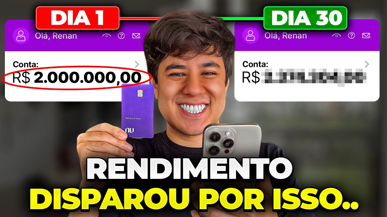 COLOQUEI 2 MILHÕES DE REAIS NA CAIXINHA DO NUBANK POR UM MÊS! QUANTO RENDE?