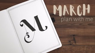 March Bullet Journal Plan with Me / Minimal Plan with Me / Journal with Me / Simple Bullet Journal