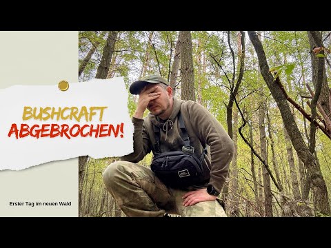 Bushcraft adventure aborted! Hunter surprises me in the middle of the forest