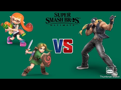 SSBU - Inkling Girl (me) & Young Link vs Evil Terry
