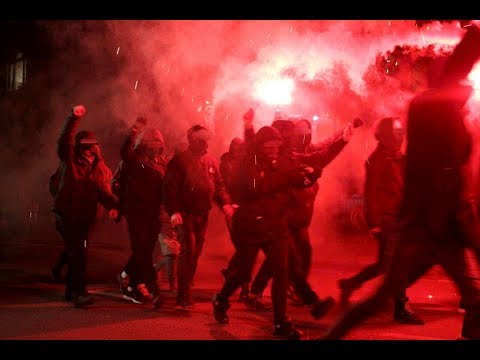 Moscow, Russia: Illegal Anarchist Demo for the Centennary of the Revolution