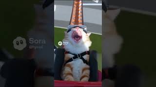 coaster cat  #sora2  #aivideo #shorts