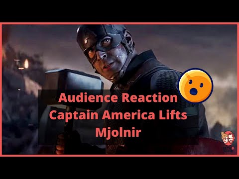 Cinema Audience Reaction to Captain America Holding Thor's Hammer Avengers Endgame