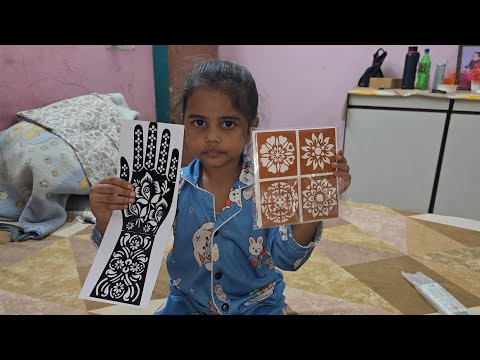 Darshika Ne Lagai Sticker Se Sundar Mehndi✨️🤗🤑||  @darshimeena 