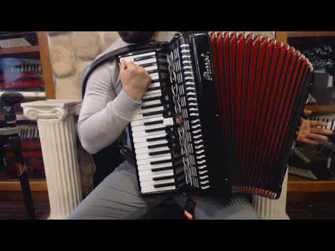 PARRPEL120BK - Black Parrot Pelican Piano Accordion LMM 41 120 $799