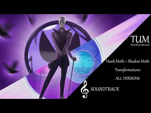 Miraculous: Hawk Moth + Shadow Moth Transformations [ALL VERSIONS] | Soundtrack
