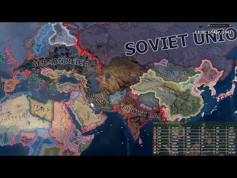 [HOI4] - Max Buffed Axis Vs Standard Allies - Hoi4 Timelapse - #heartsofiron4 #timelapse