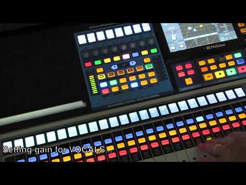 Setting vocal gain on a Presonus StudioLive Series 3 console
