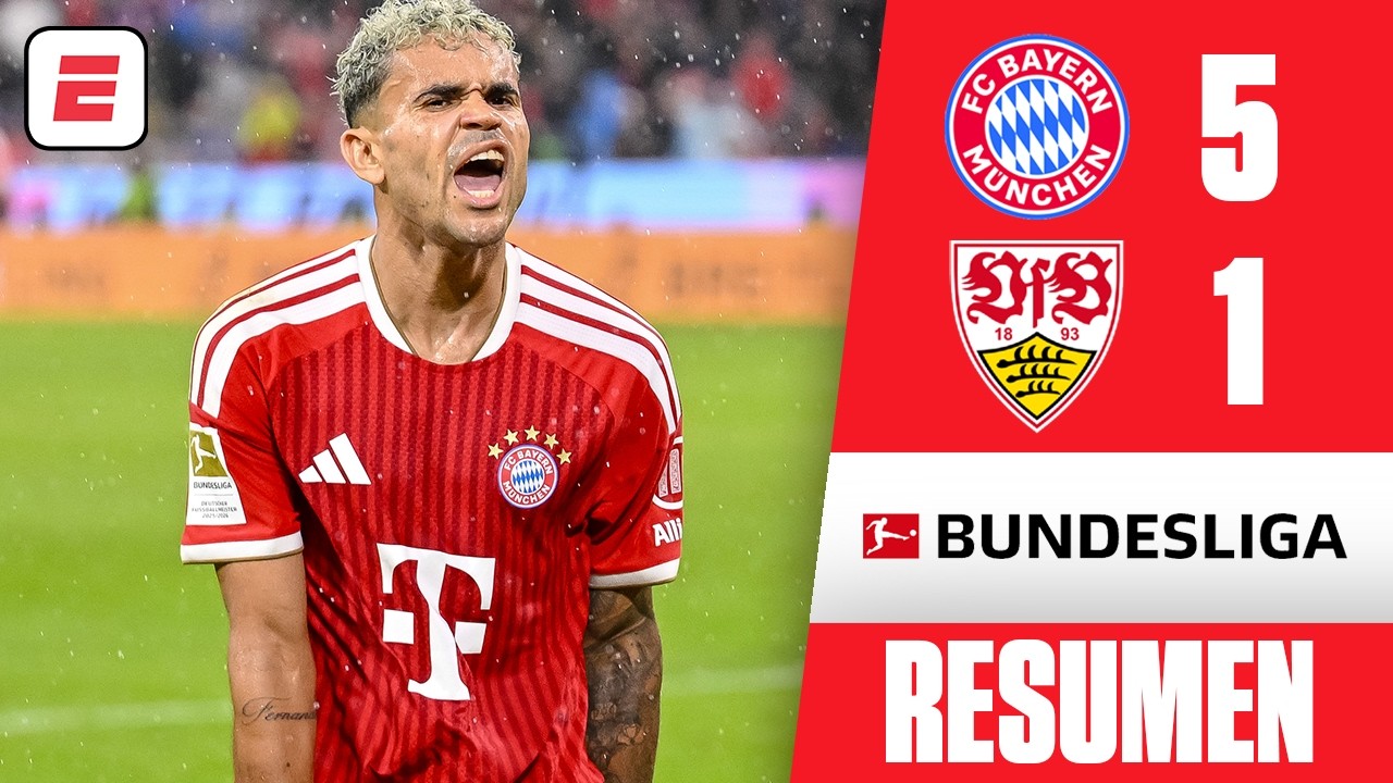 GOL DE LUIS DÍAZ en GOLEADA del Bayern 5-1 al Stuttgart. El CAMPEON arrancó con todo | Bundesliga