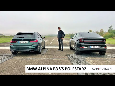 2021 BMW Alpina B3 Touring vs Polestar 2: Full Speed Acceleration