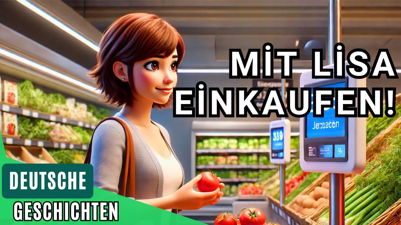 Deutsch lernen durch Hören: Mit Lisa im Supermarkt | Deutsche Geschichte A2-B1